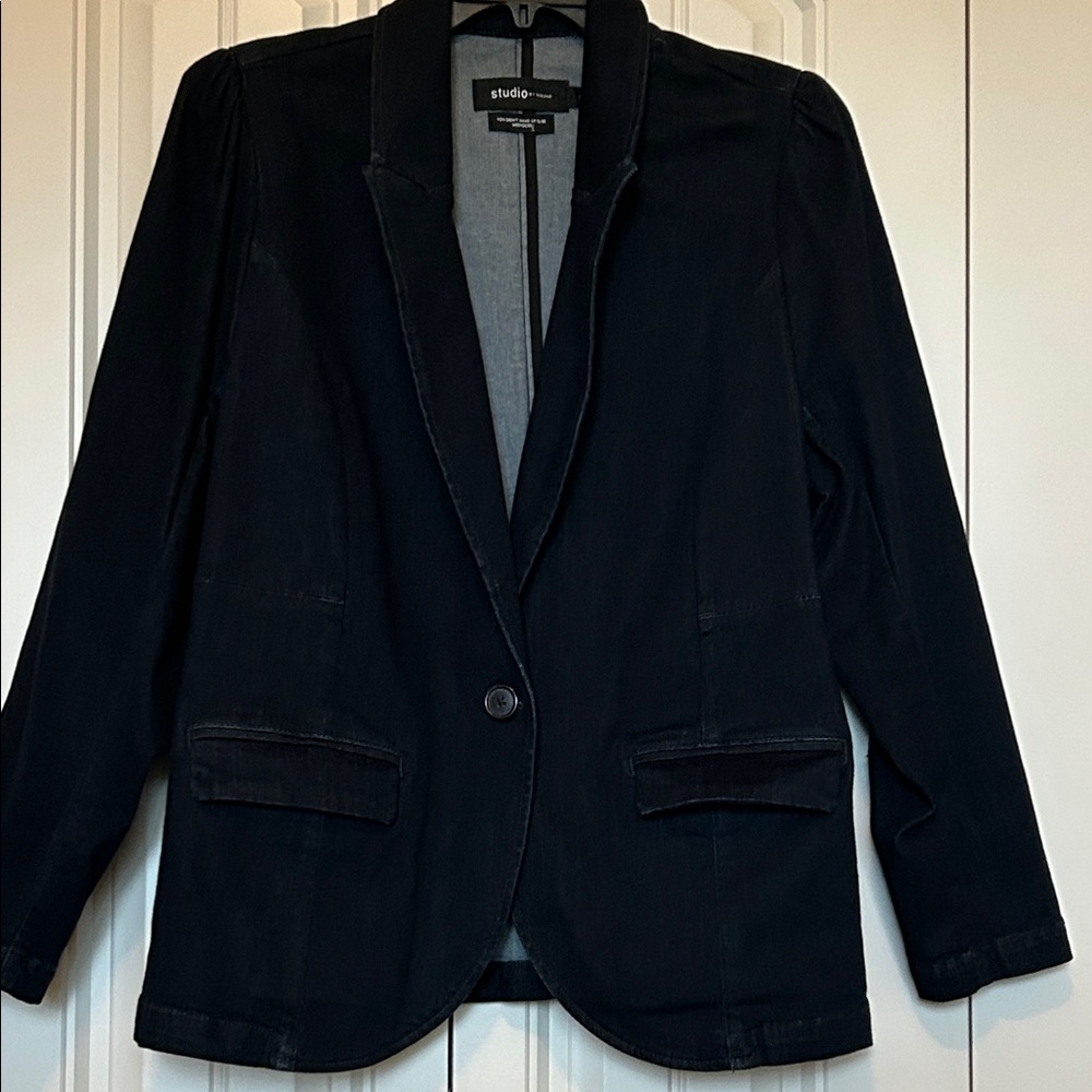 torrid Denim Single-Button Blazer